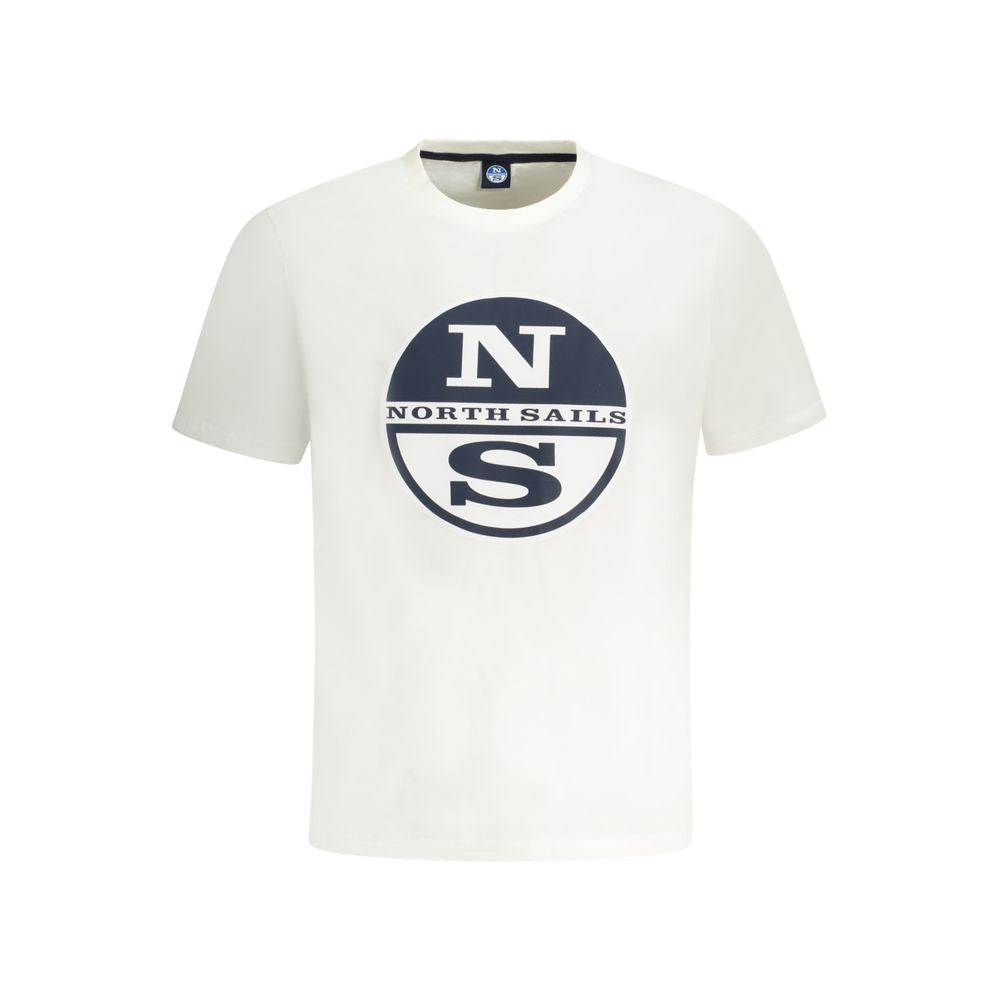 North Sails White Cotton Men T-Shirt | Regal Royce