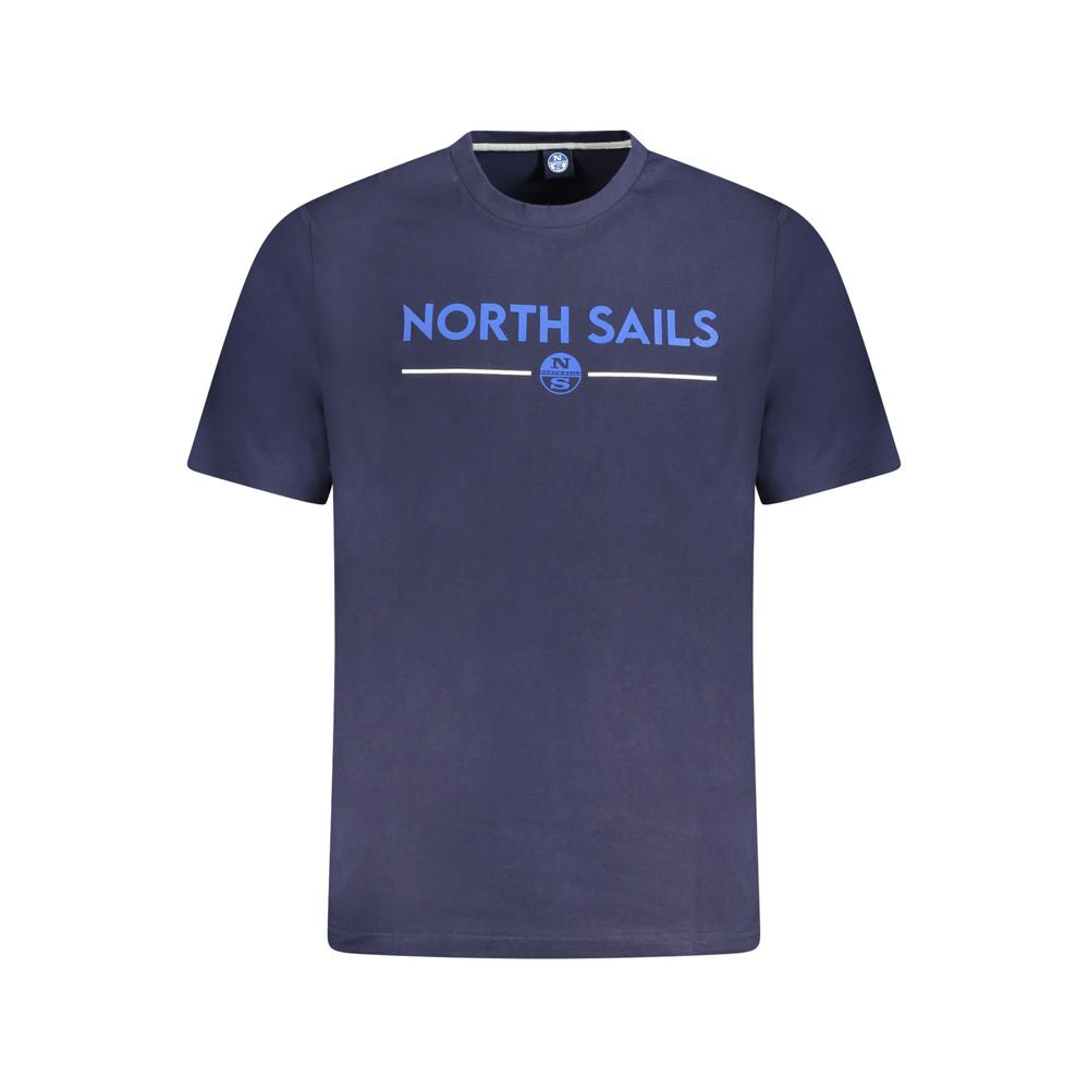 North Sails Blue Cotton Men T-Shirt | Regal Royce