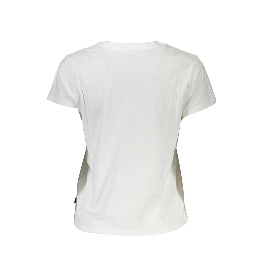 Levi's White Cotton Women T-Shirt | Regal Royce