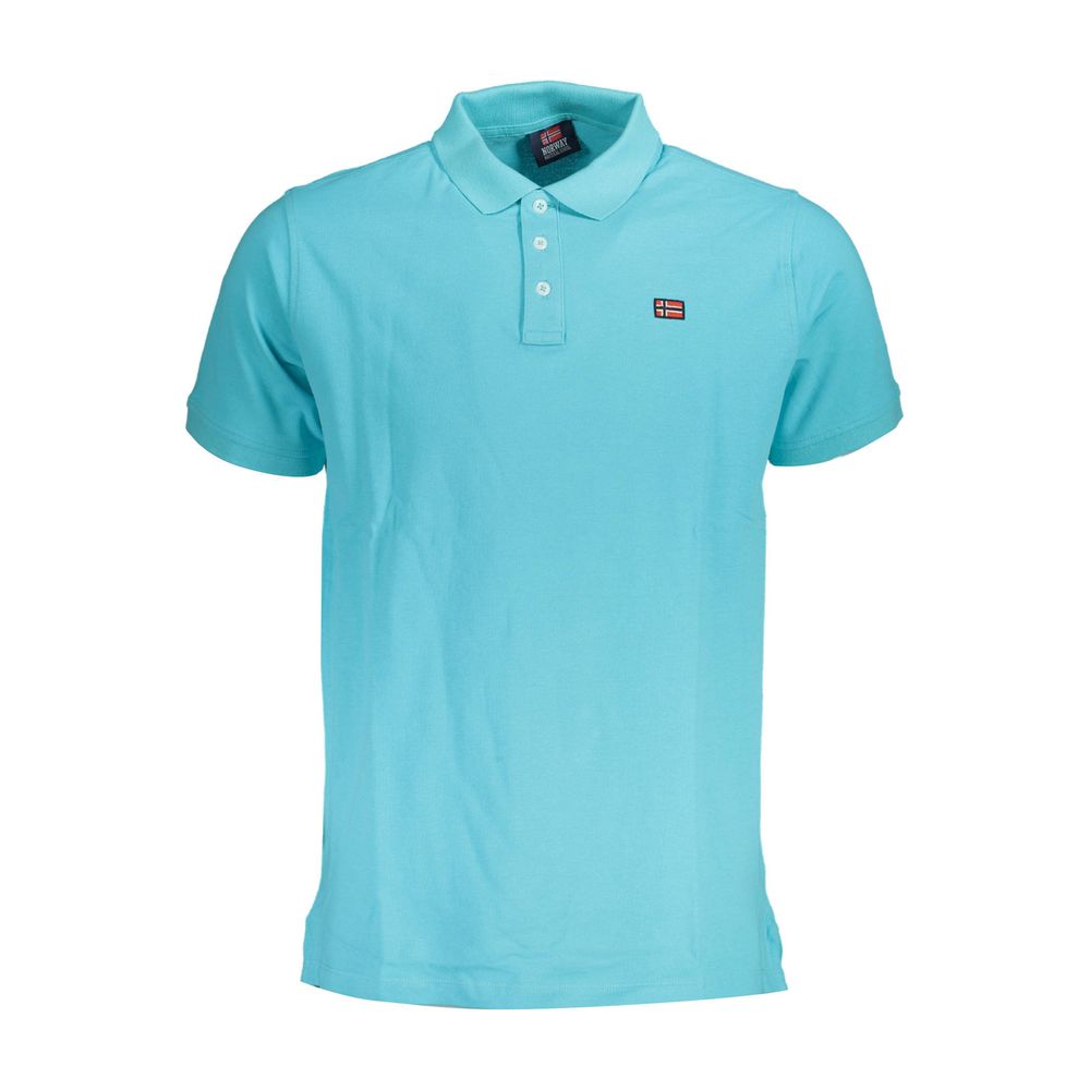 Norway 1963 Azzurro Cotton Men Polo | Regal Royce