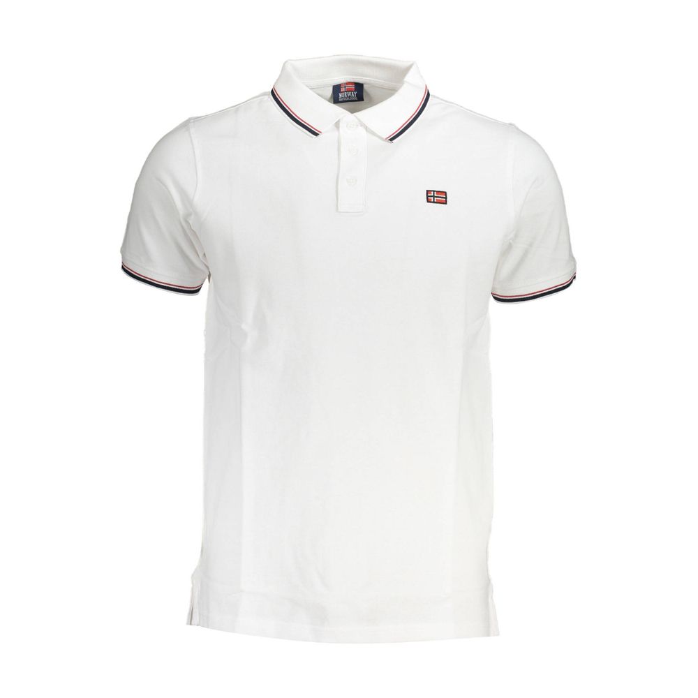 Norway 1963 Bianco Cotton Men Polo | Regal Royce