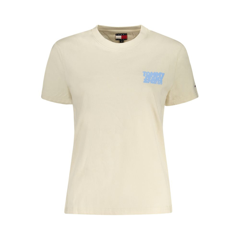 Tommy Hilfiger Beige Cotton Women T-Shirt | Regal Royce
