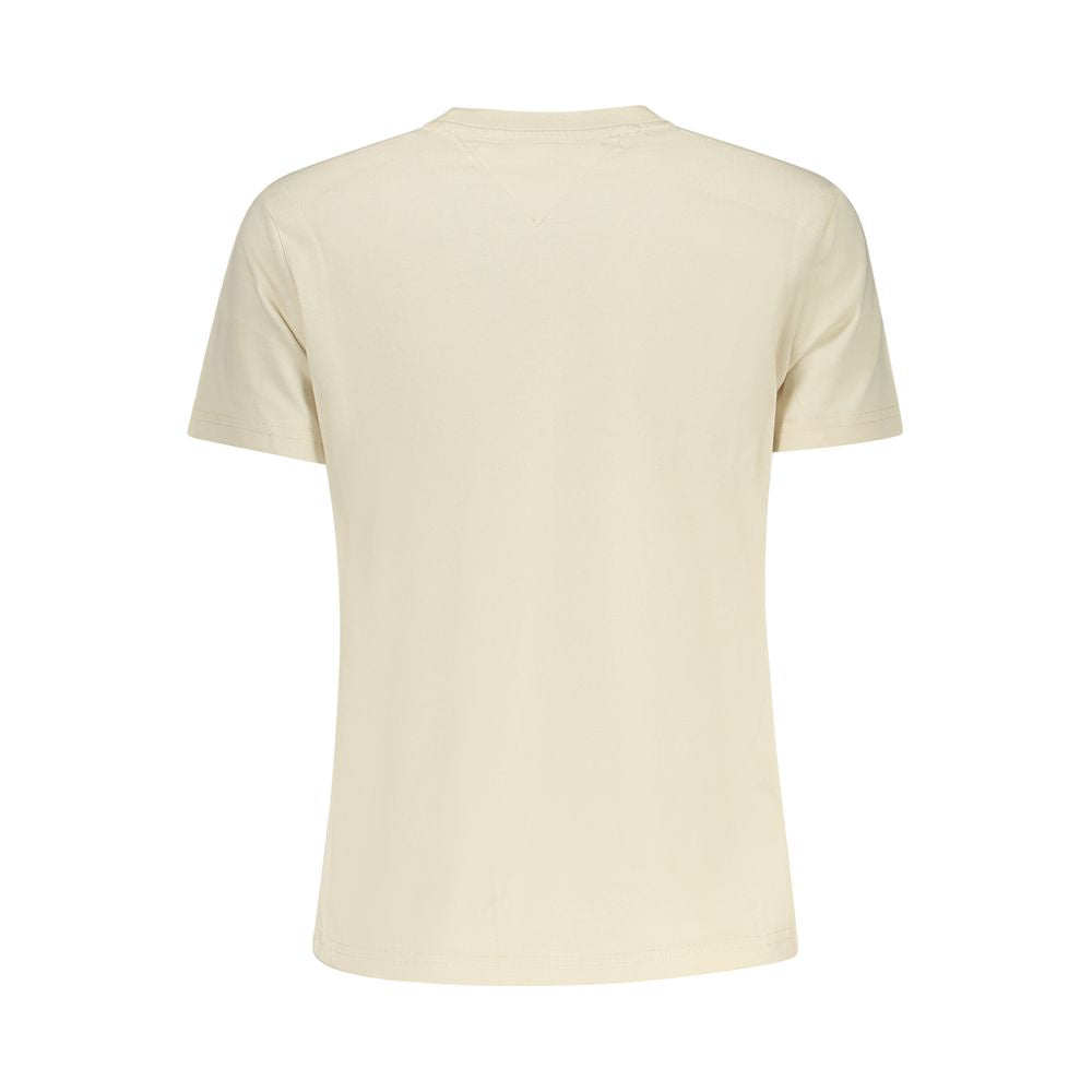 Tommy Hilfiger Beige Cotton Women T-Shirt | Regal Royce