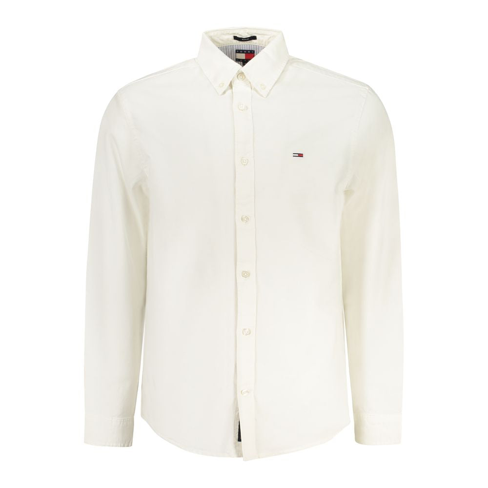 Tommy Hilfiger White Cotton Men Shirt | Regal Royce