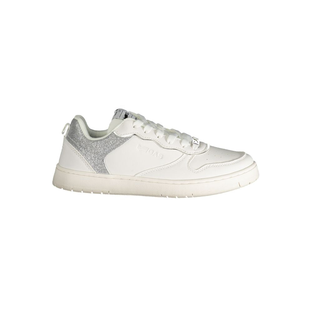 Gas White Polyester Women Sneaker | Regal Royce