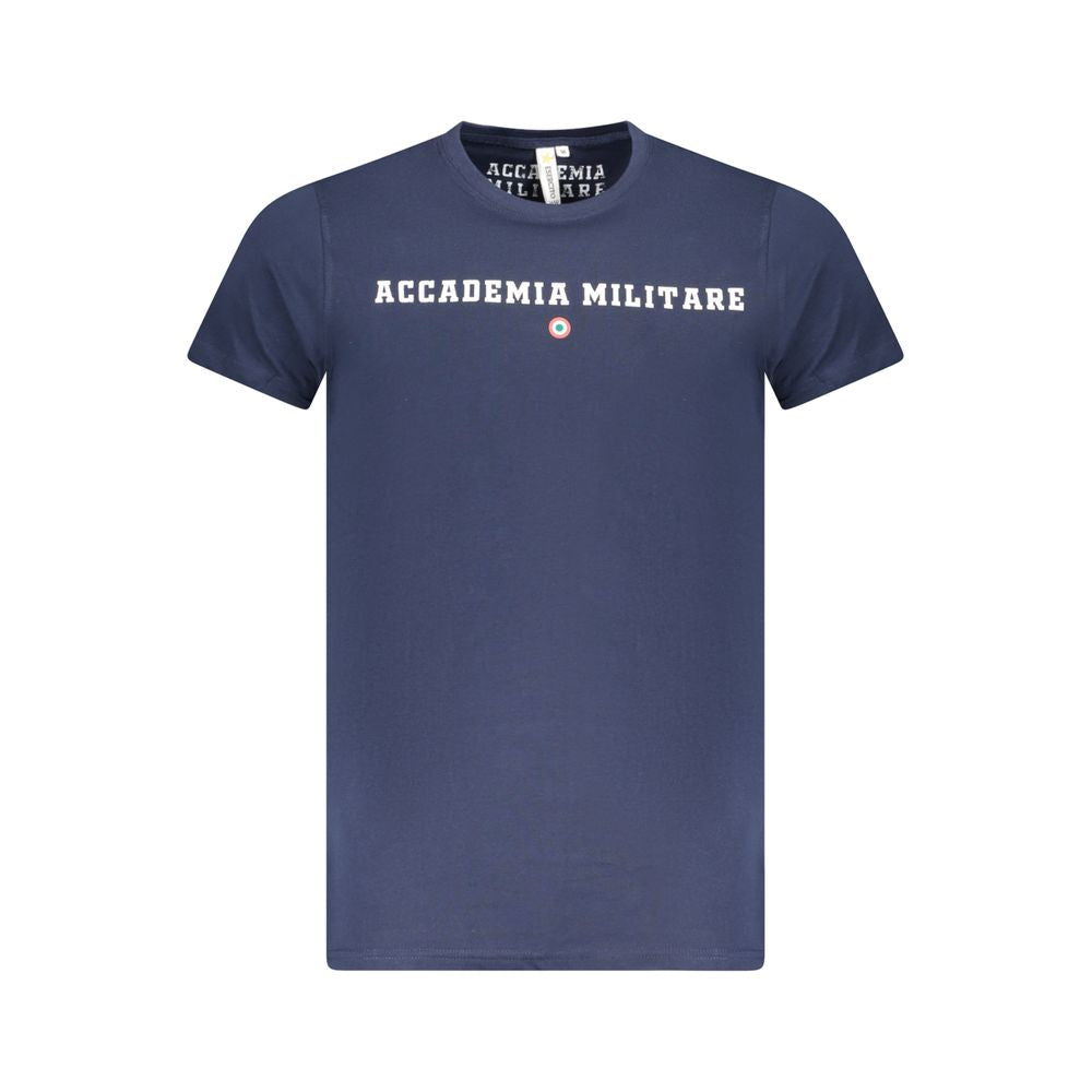 Accademia Militare Blu Cotton Men T-Shirt | Regal Royce