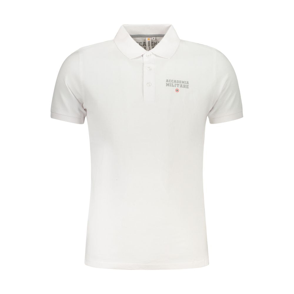 Accademia Militare Bianco Cotton Men Polo | Regal Royce