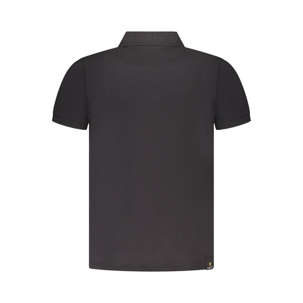 Accademia Militare Black Cotton Men's Polo Shirt | Regal Royce