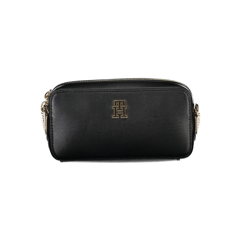 Tommy Hilfiger Black Polyurethane Women Handbag | Regal Royce