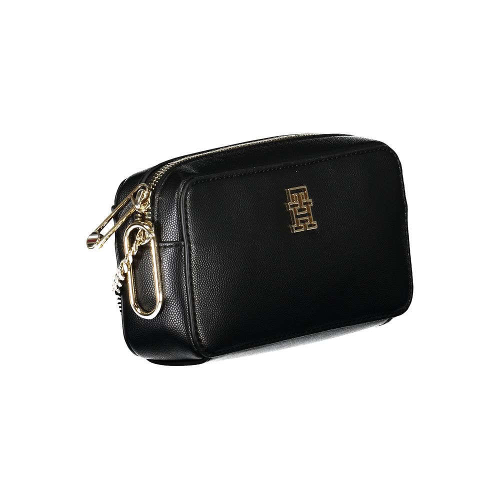 Tommy Hilfiger Black Polyurethane Women Handbag | Regal Royce