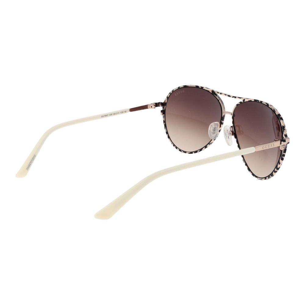 Guess Cream Metal Sunglasses | Regal Royce