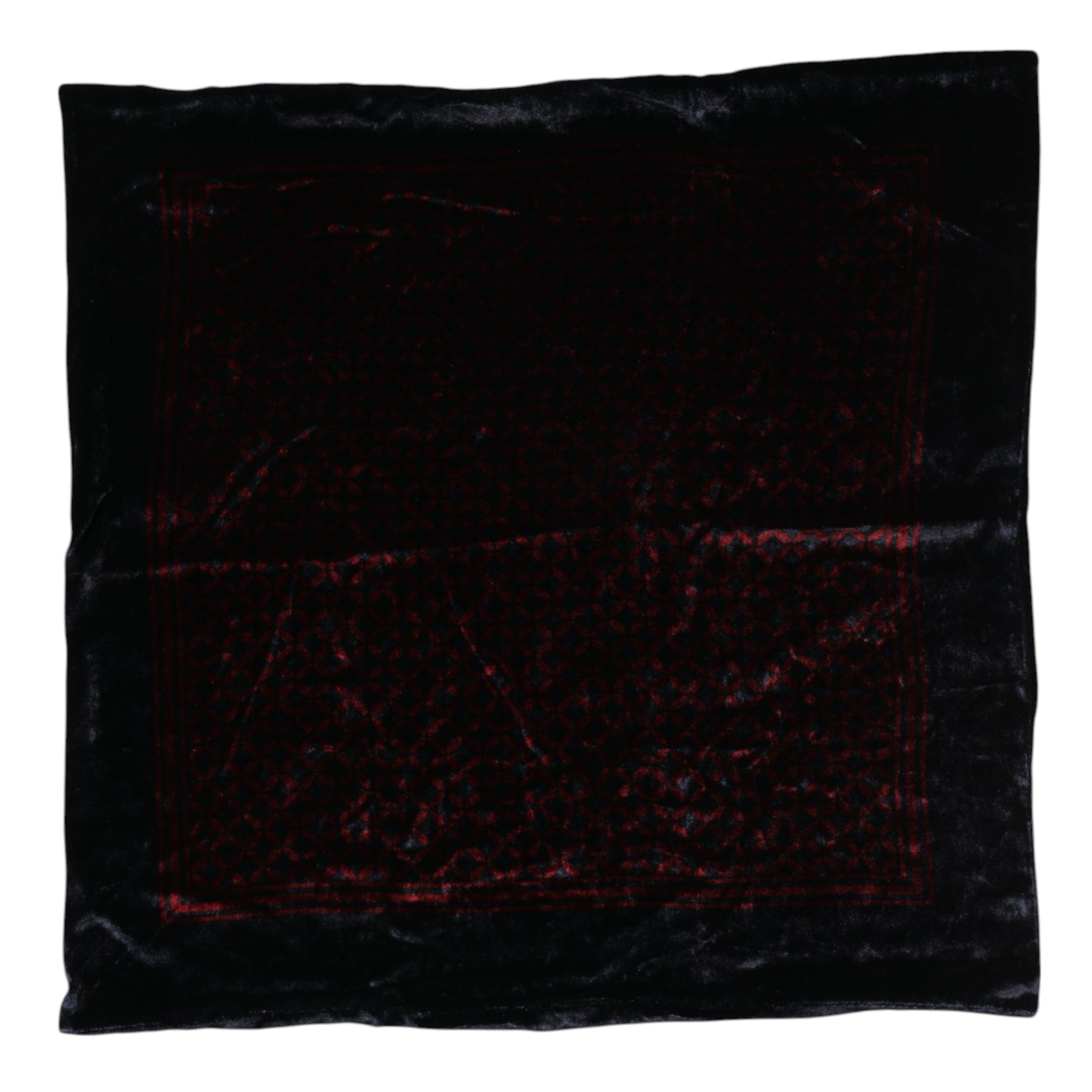 Dolce & Gabbana Black Red Viscose Square Men Foulard Scarf | Regal Royce