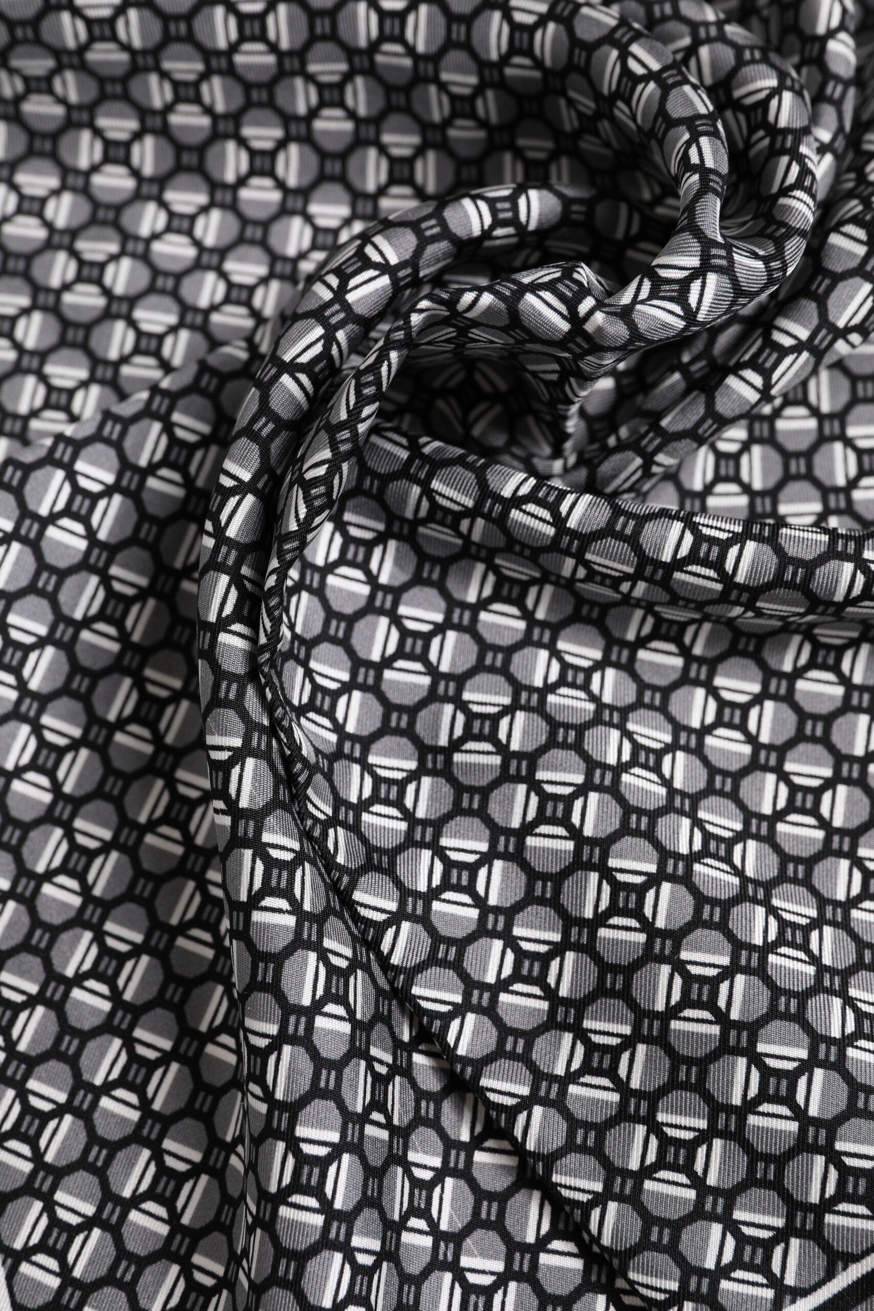 Dolce & Gabbana Black White Patterned Square Foulard Scarf | Regal Royce