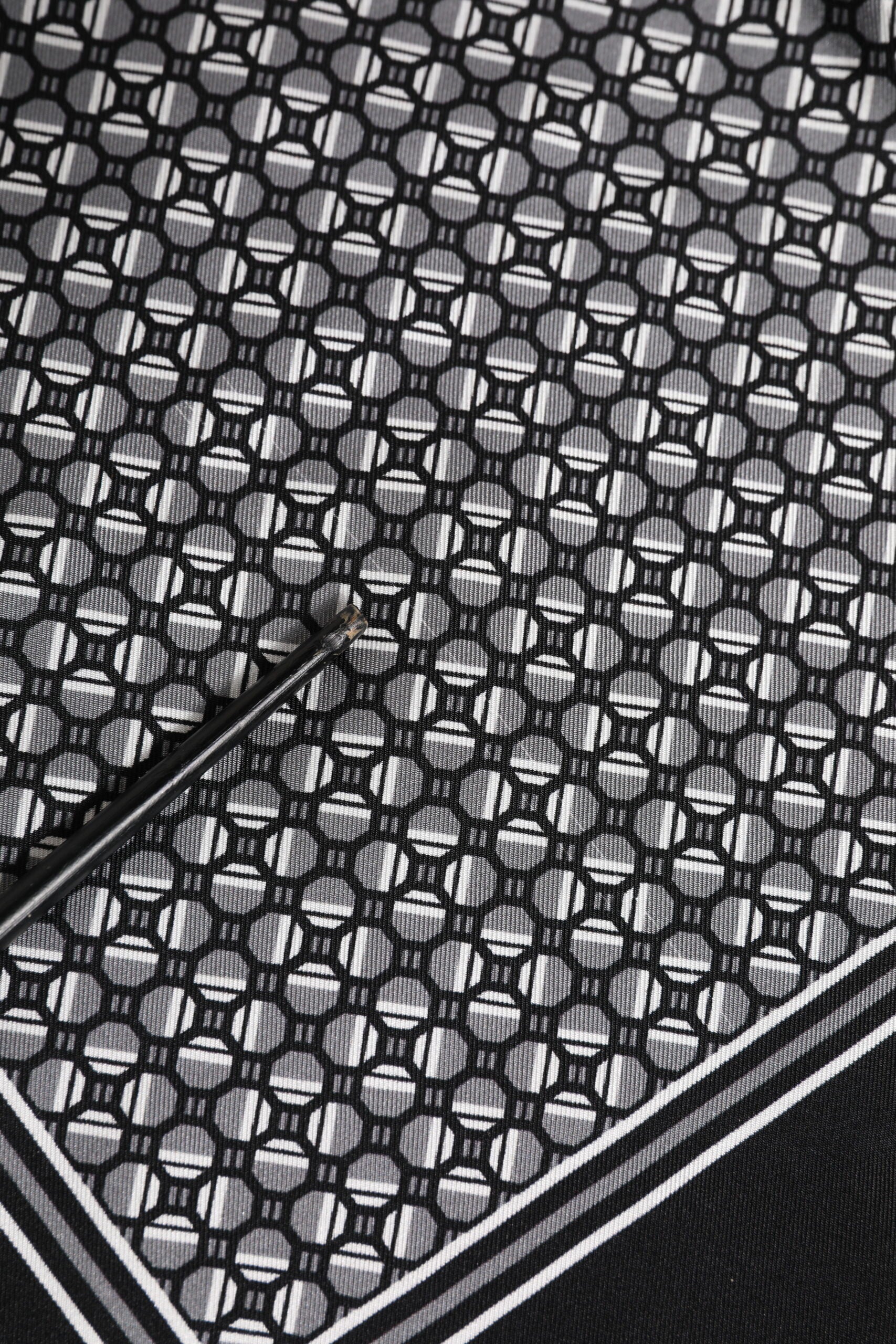 Dolce & Gabbana Black White Patterned Square Foulard Scarf | Regal Royce