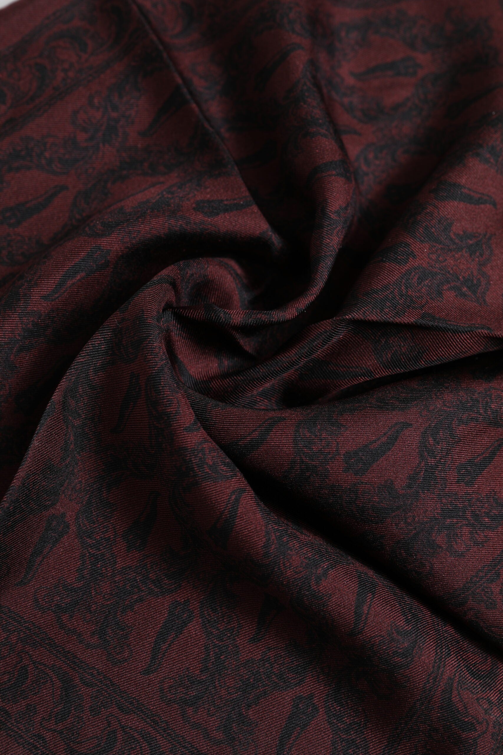 Dolce & Gabbana Maroon Black Printed Square Men Foulard Scarf | Regal Royce