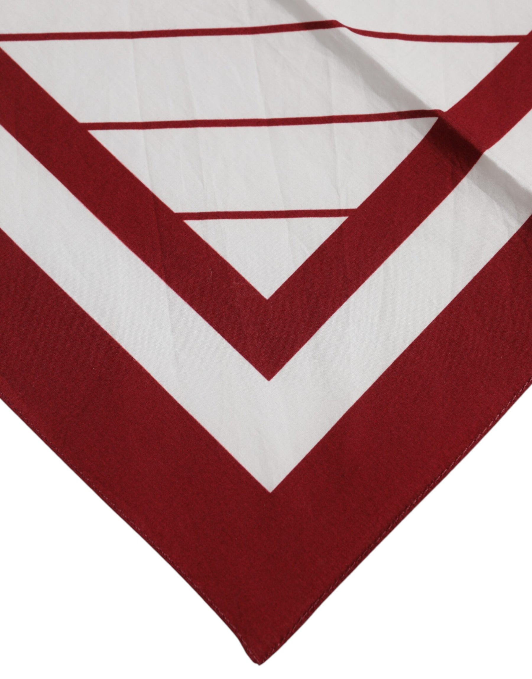 Dolce & Gabbana White Red DG Logo Square Men Foulard Scarf | Regal Royce