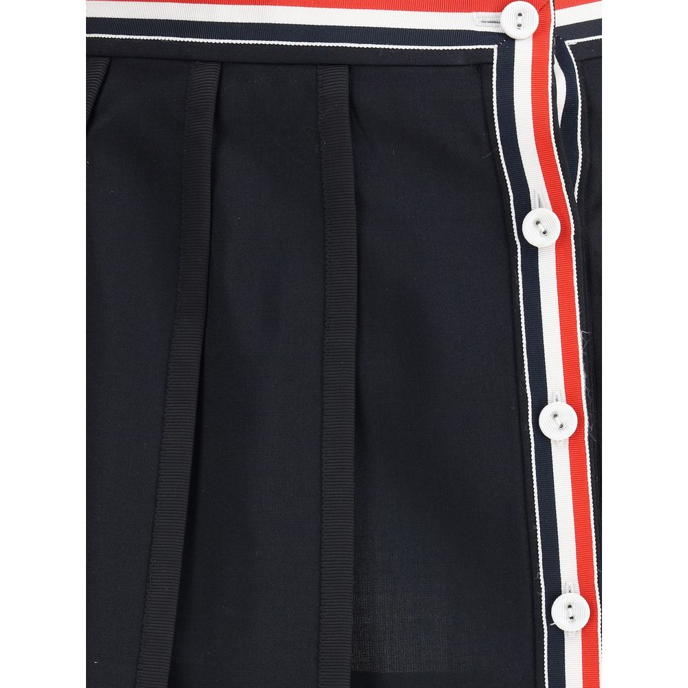 Thom Browne Black Wool Mini Skirt | Regal Royce