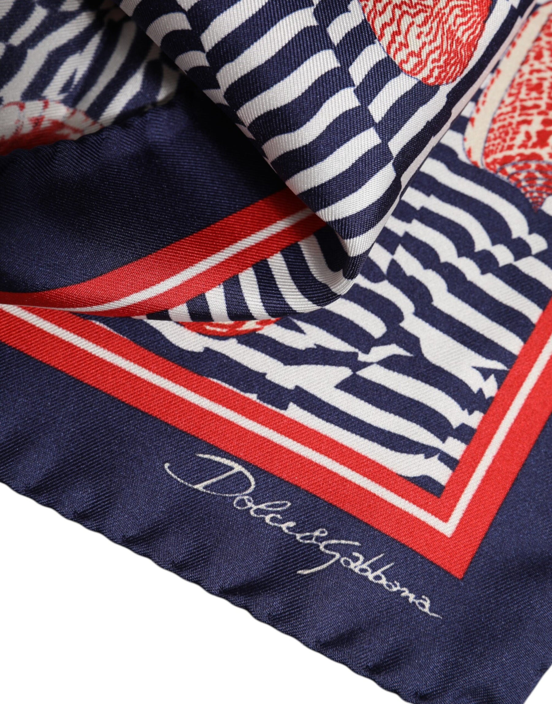 Dolce & Gabbana Multicolor Seashells Square Men Foulard Scarf | Regal Royce