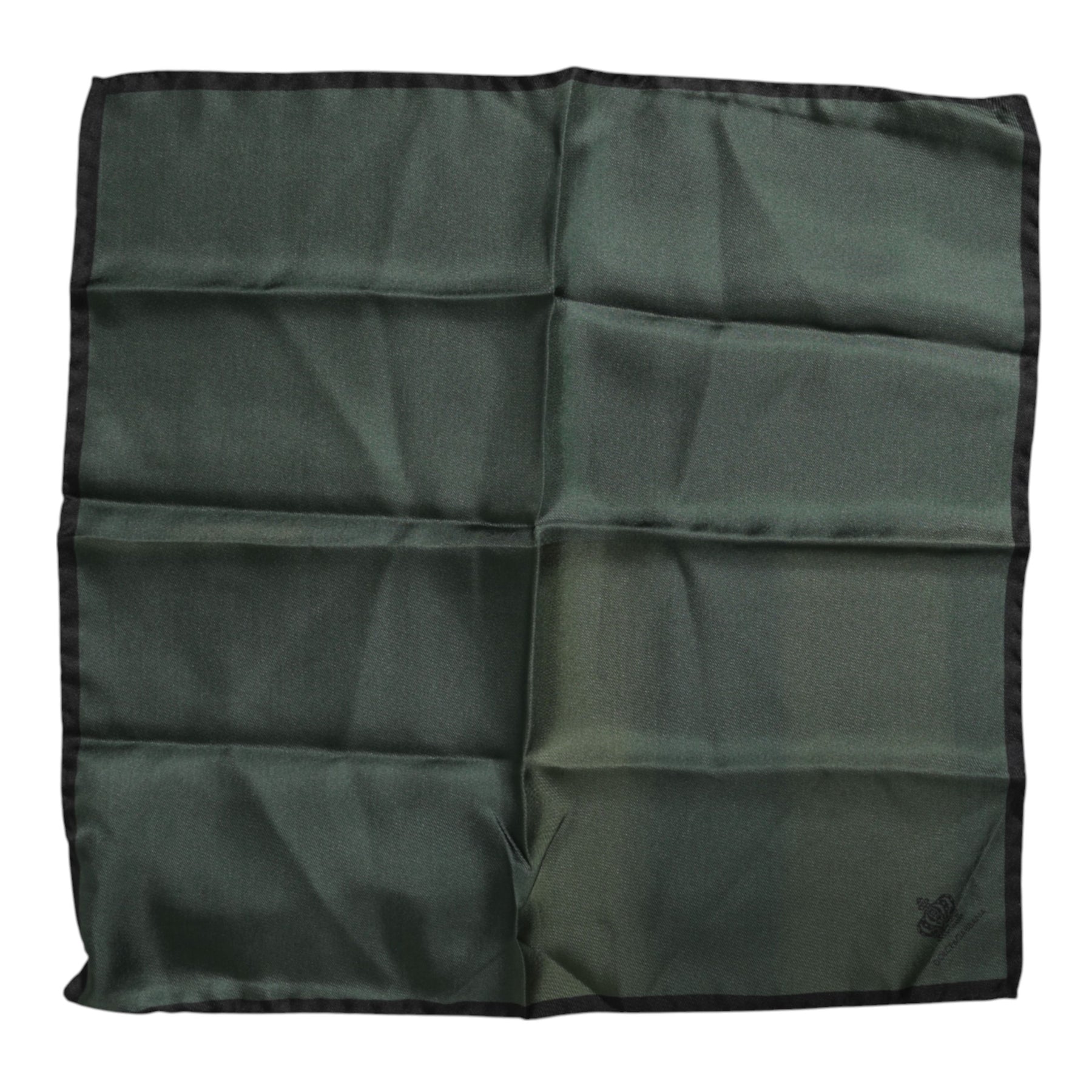 Dolce & Gabbana Green DG Crown Silk Square Men Foulard Scarf | Regal Royce