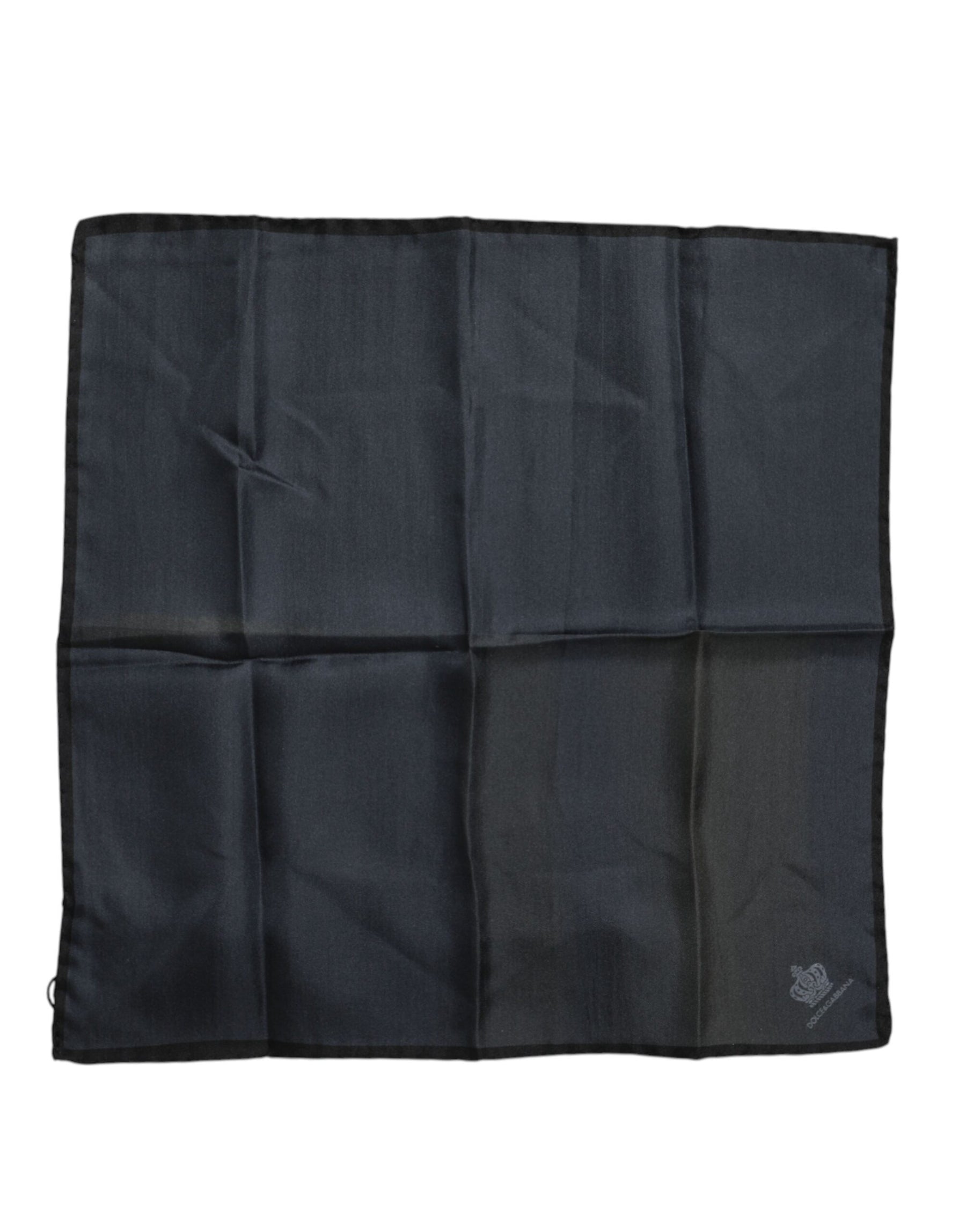 Dolce & Gabbana Blue DG Crown Silk Square Men Foulard Scarf | Regal Royce