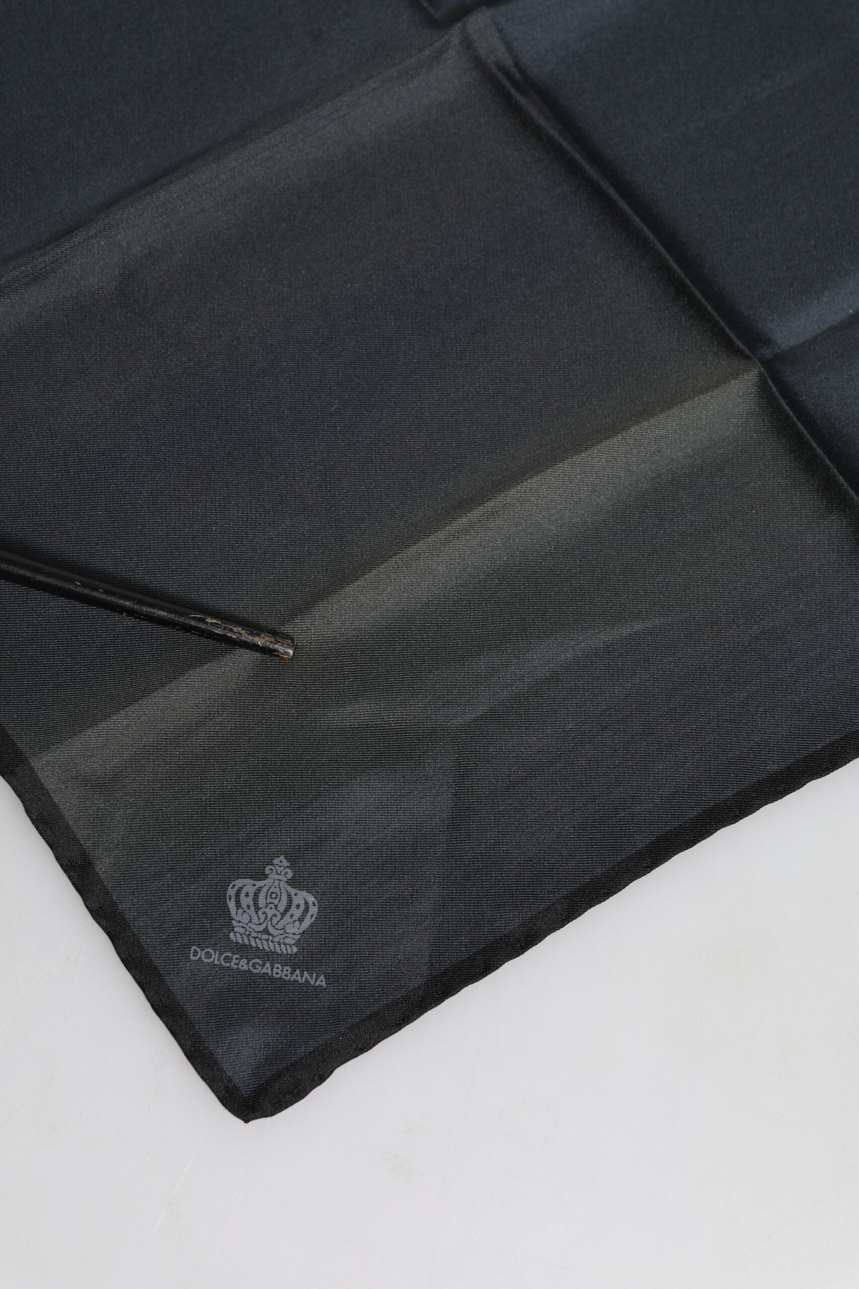 Dolce & Gabbana Blue DG Crown Silk Square Men Foulard Scarf | Regal Royce