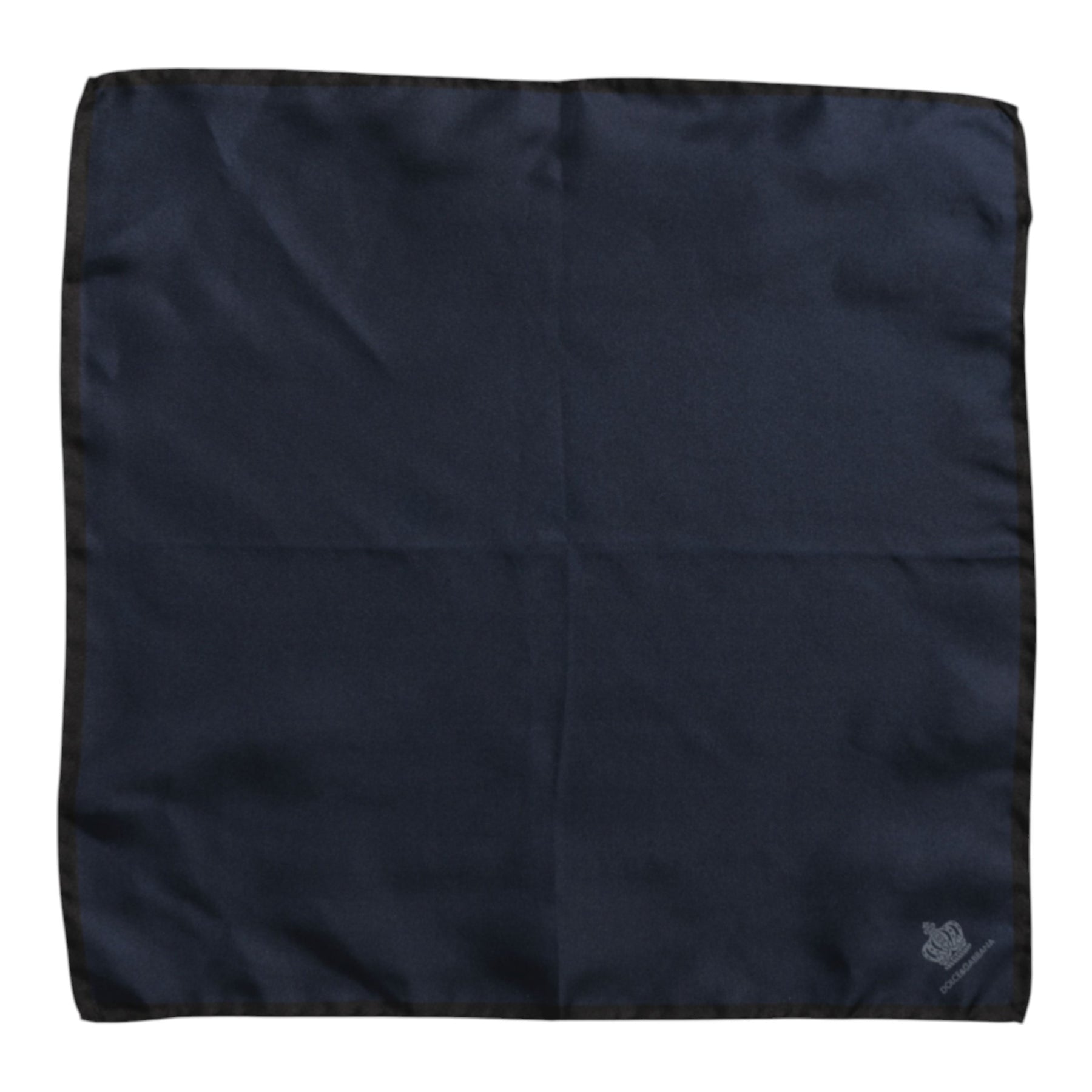 Dolce & Gabbana Blue DG Crown Silk Square Men Foulard Scarf | Regal Royce