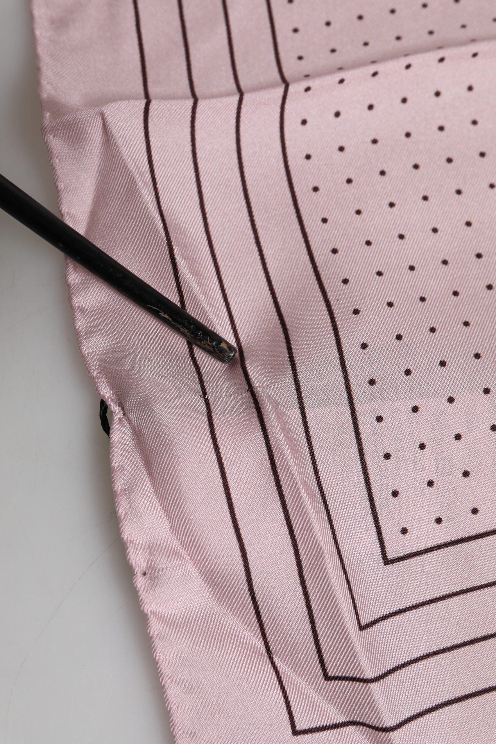 Dolce & Gabbana Beige Dotted Silk Square Men Foulard Scarf | Regal Royce