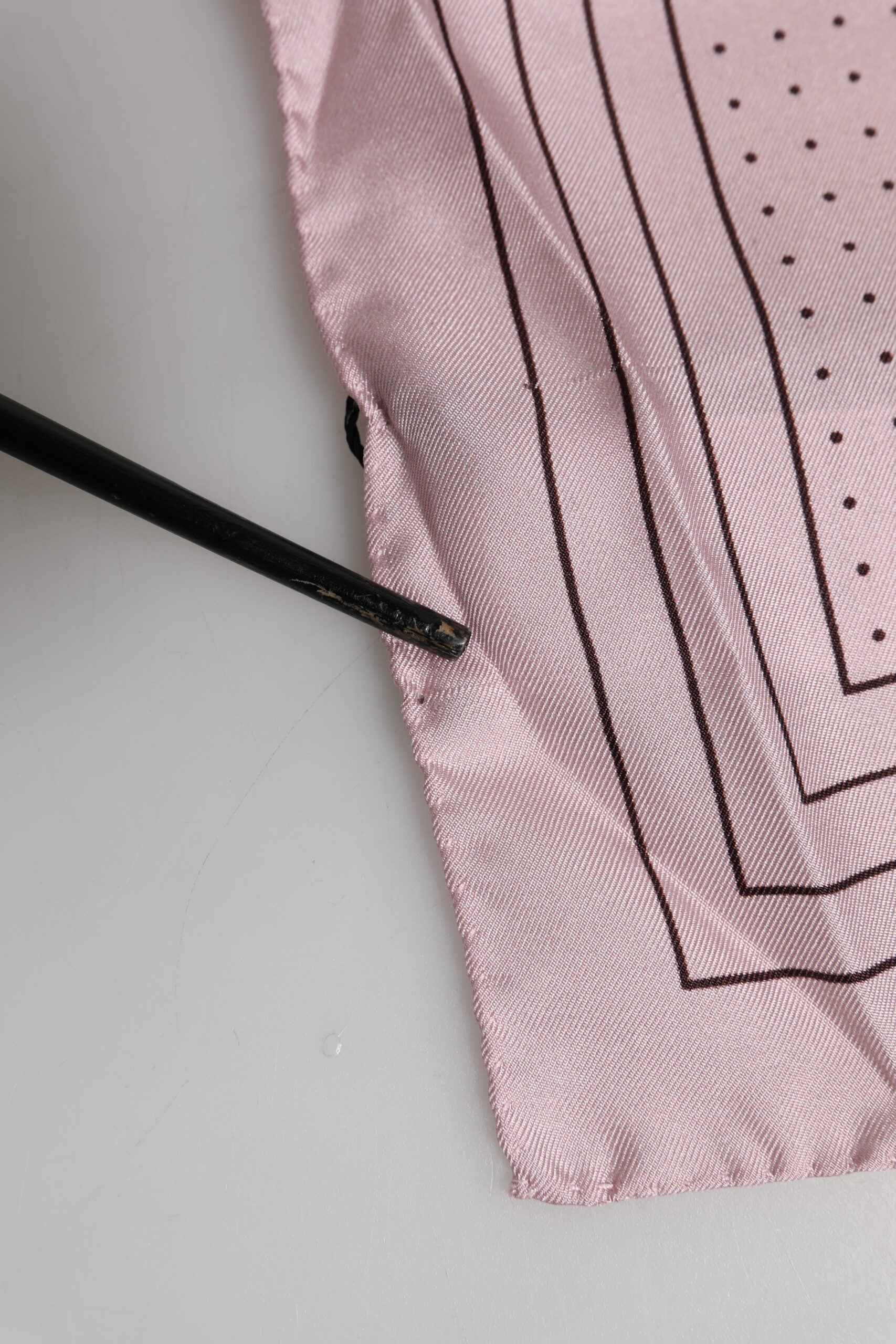 Dolce & Gabbana Beige Dotted Silk Square Men Foulard Scarf | Regal Royce