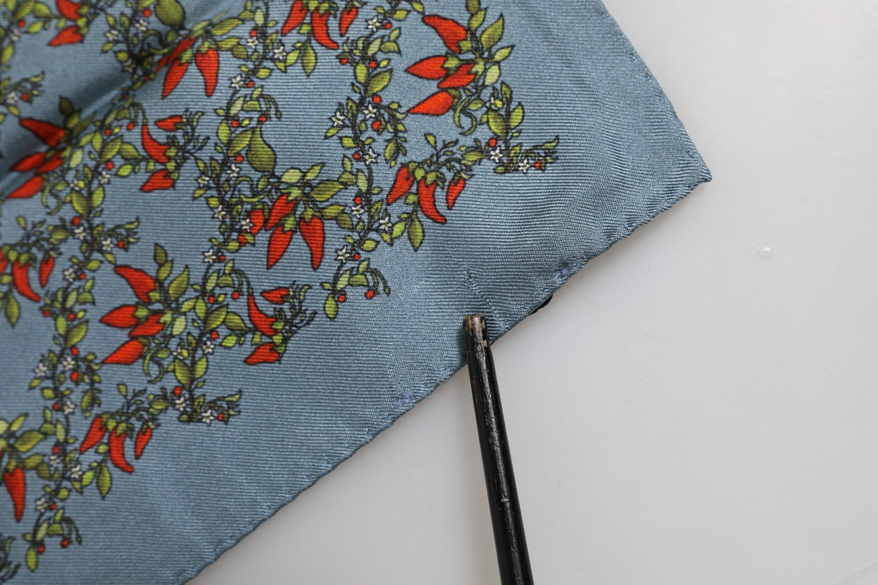 Dolce & Gabbana Gray Chilis Silk Square Men Foulard Scarf | Regal Royce