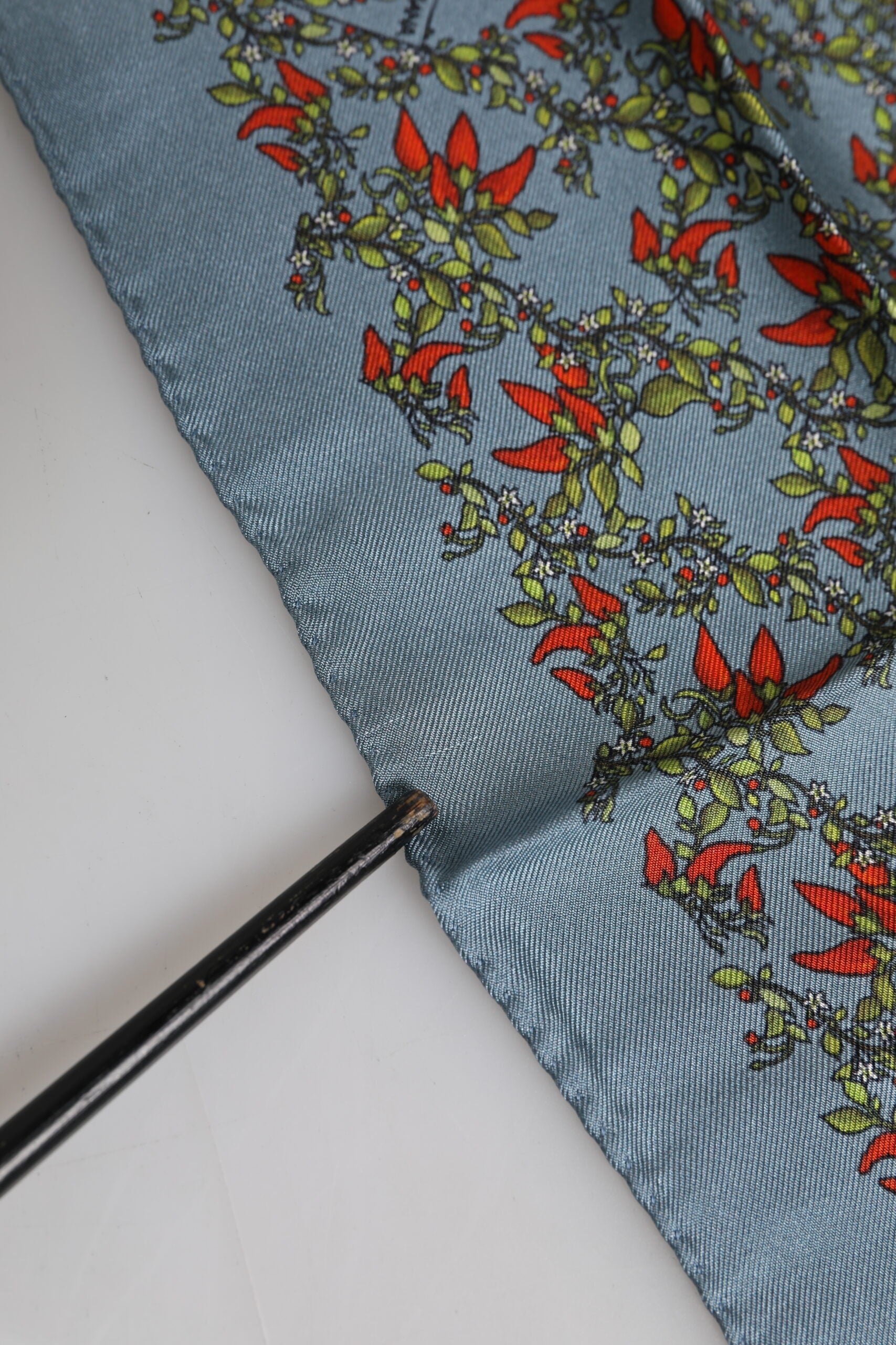 Dolce & Gabbana Gray Chilis Silk Square Men Foulard Scarf | Regal Royce