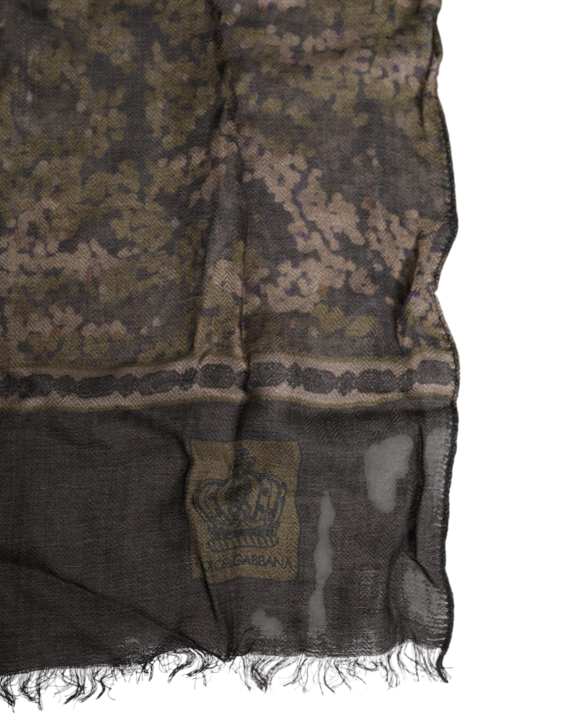 Dolce & Gabbana Camouflage Neck Warmer Wrap Foulard Scarf | Regal Royce