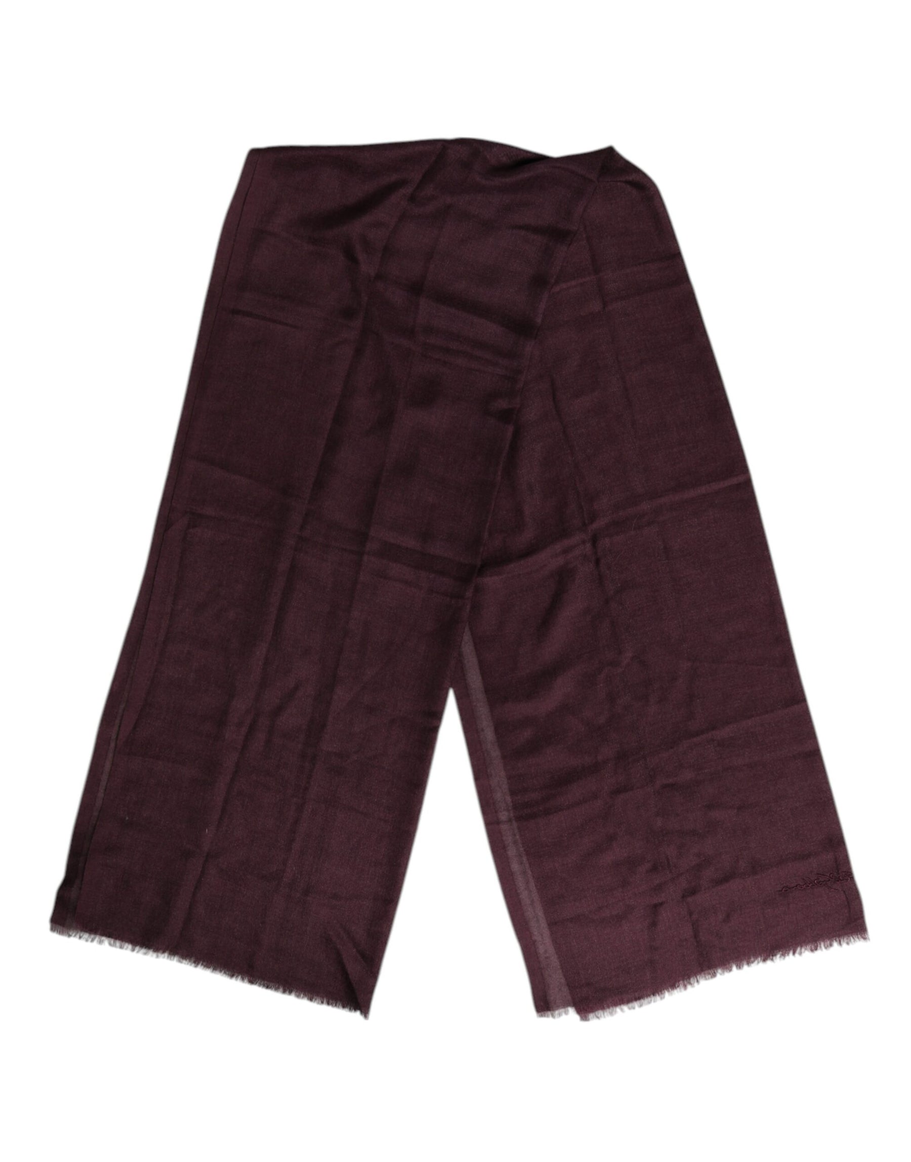 Dolce & Gabbana Maroon Cashmere Neck Warmer Wrap Shawl Scarf | Regal Royce
