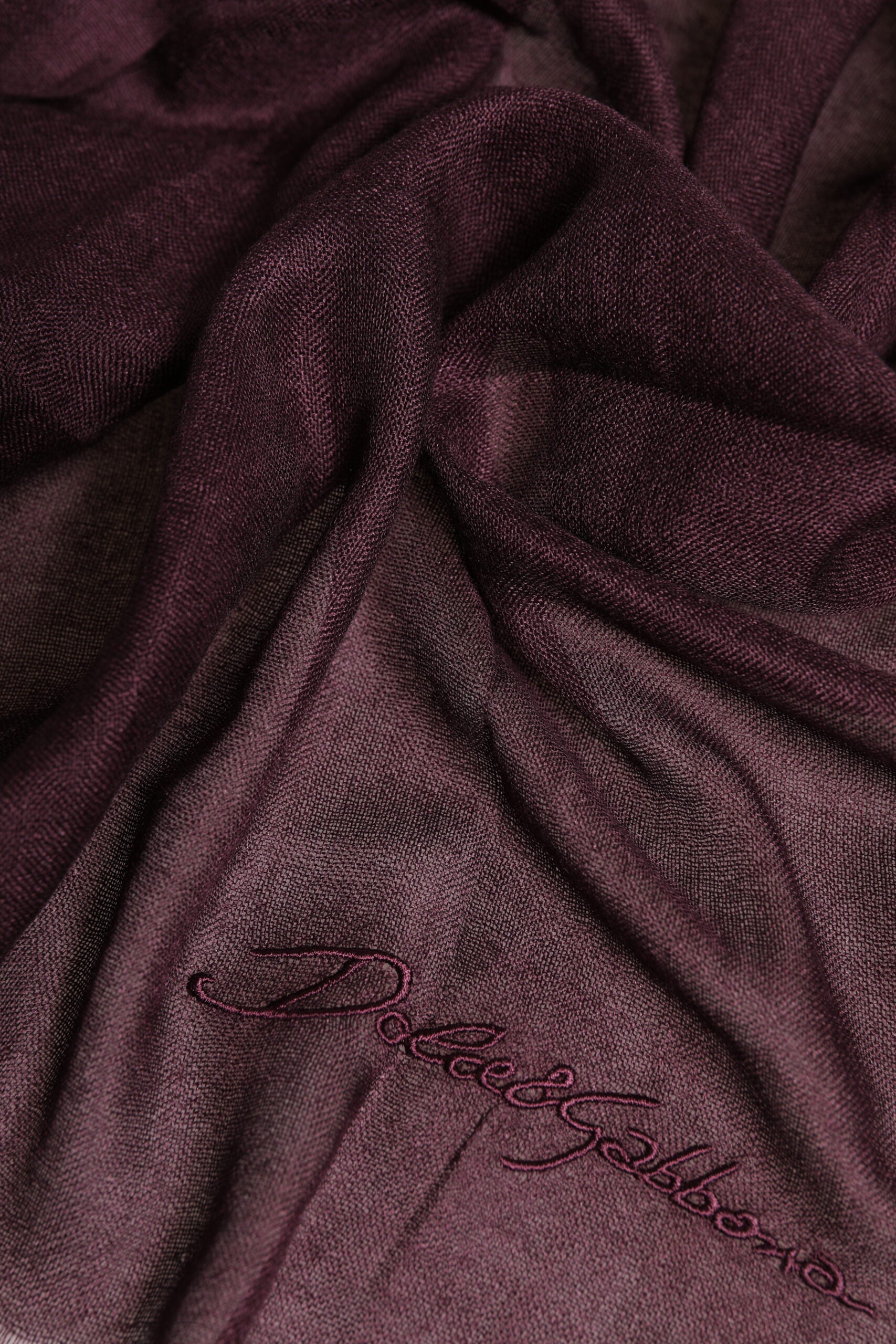 Dolce & Gabbana Maroon Cashmere Neck Warmer Wrap Shawl Scarf | Regal Royce