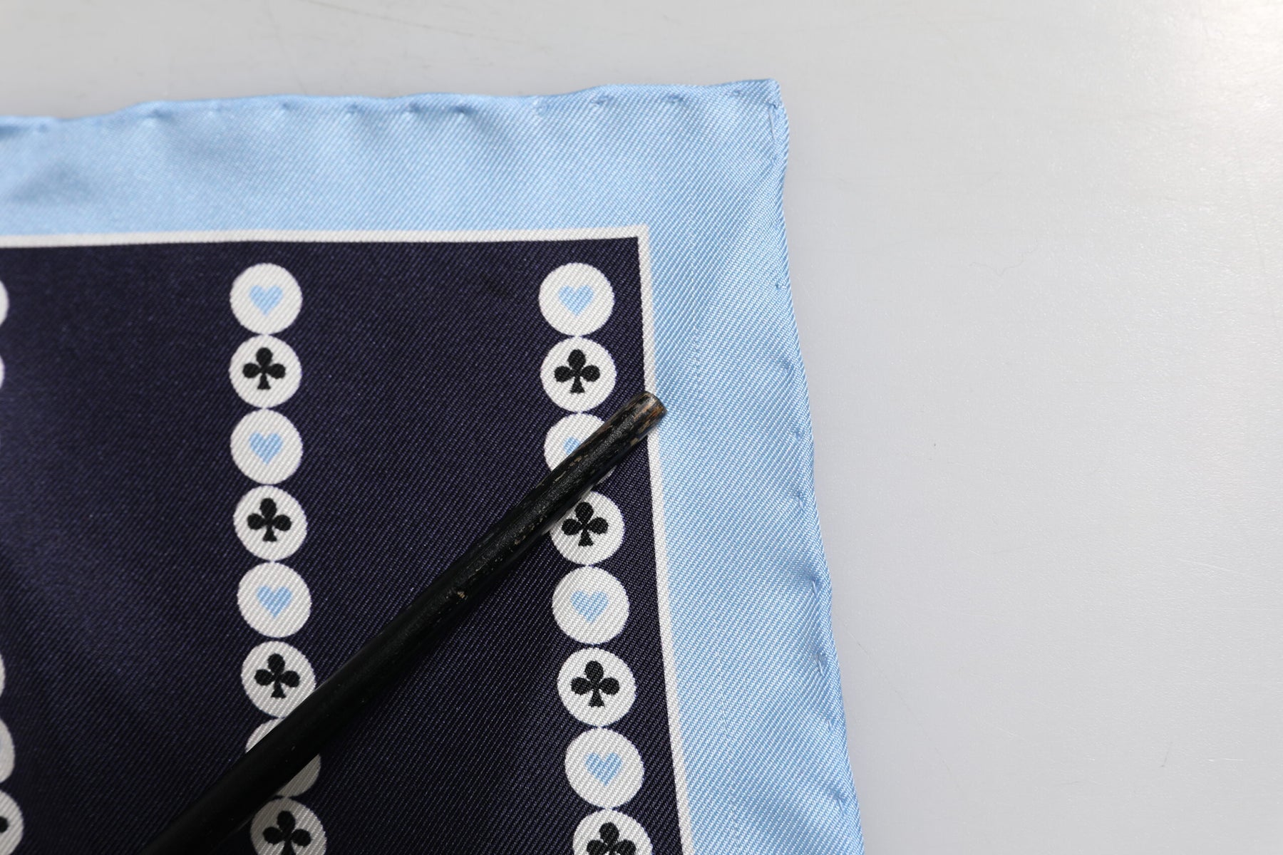 Dolce & Gabbana Blue Printed Silk Square Men Foulard Scarf | Regal Royce