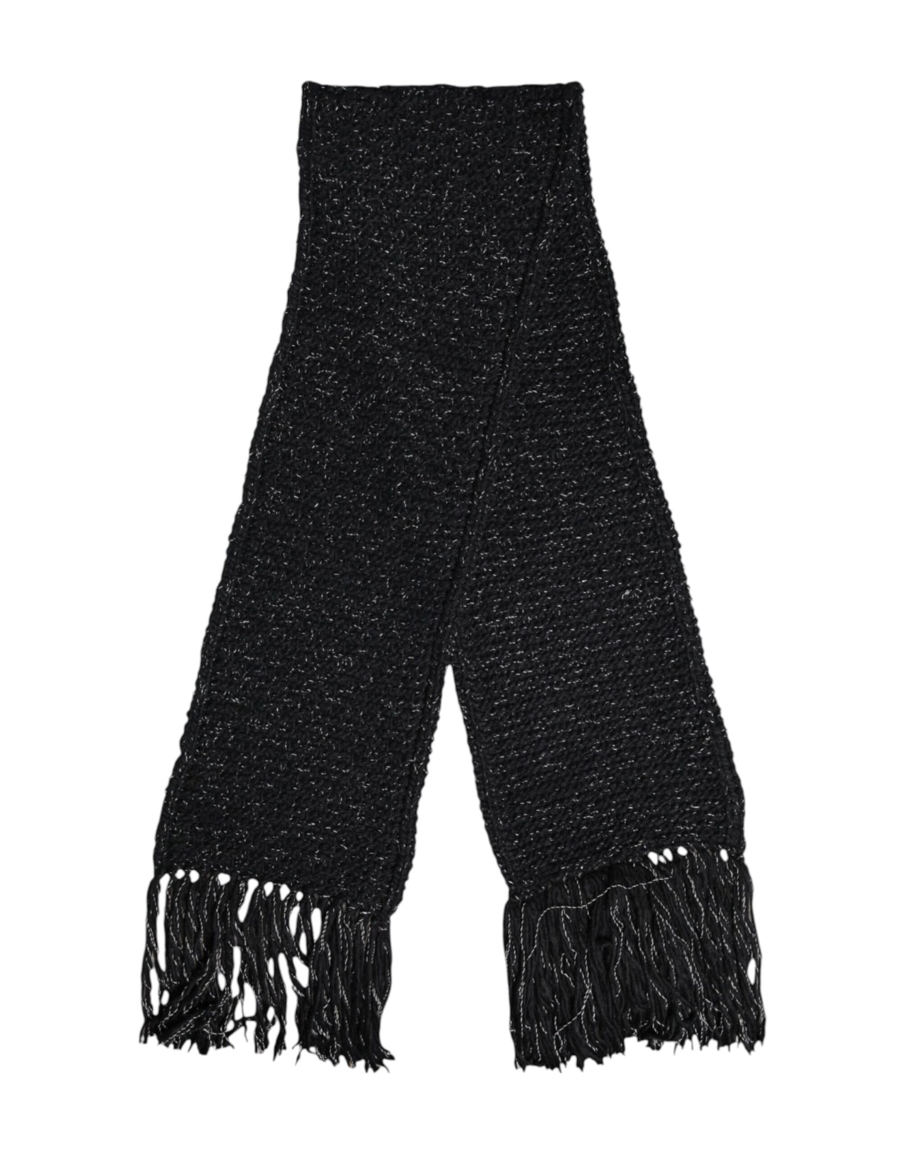Dolce & Gabbana Black Cashmere Neck Warmer Wrap Shawl Scarf | Regal Royce