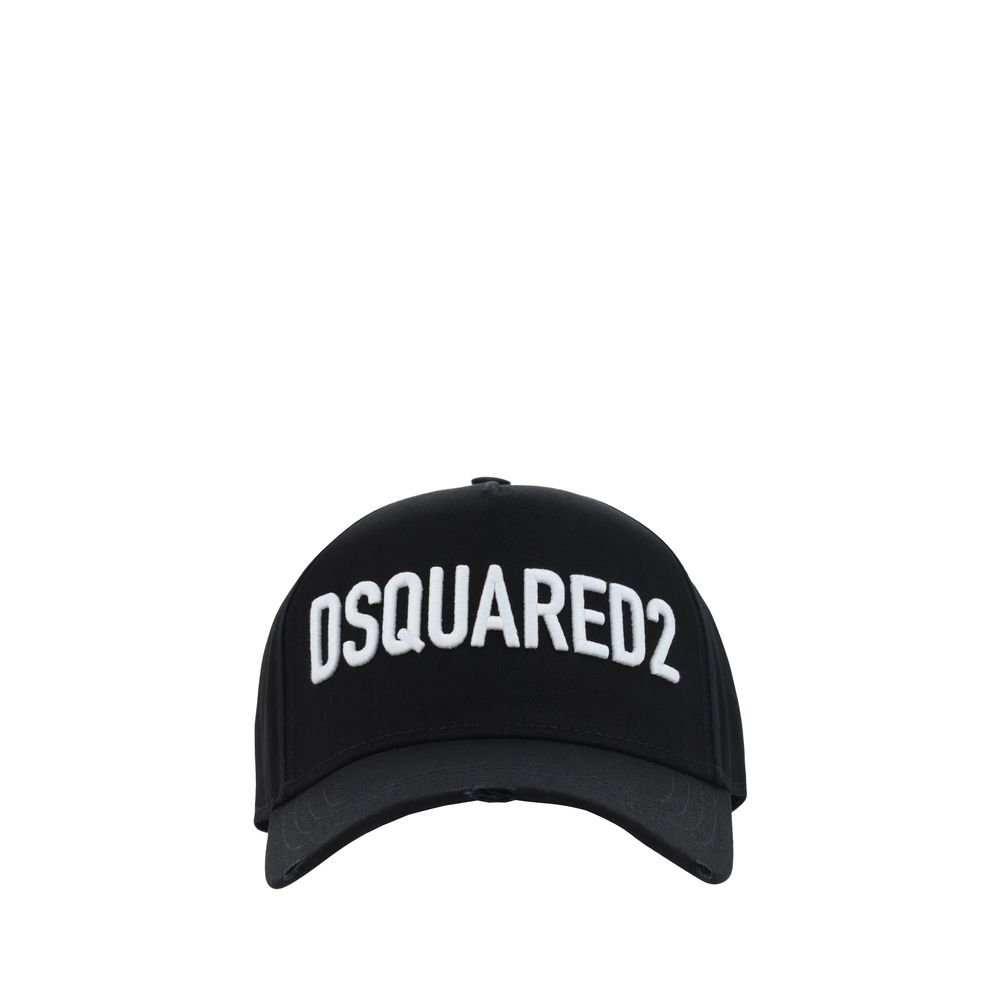 Dsquared² Black Cotton Cap (Baseball Hat) | Regal Royce
