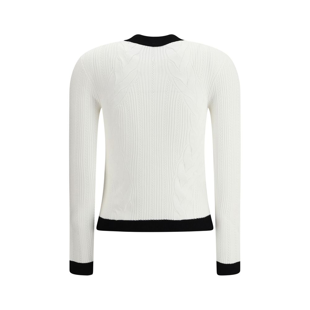 Balmain White Viscose Cardigan | Regal Royce