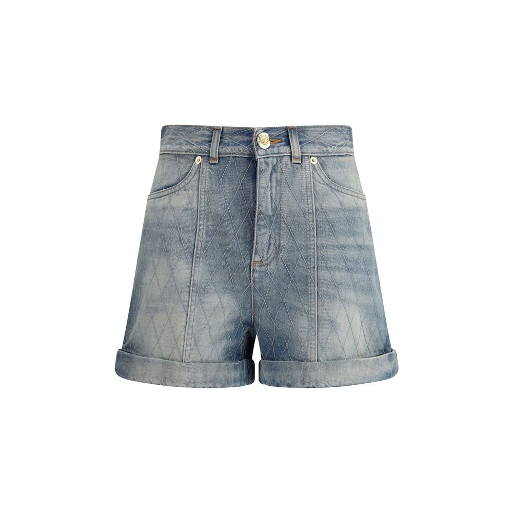 Balmain Light Blue Cotton Bermuda Shorts | Regal Royce