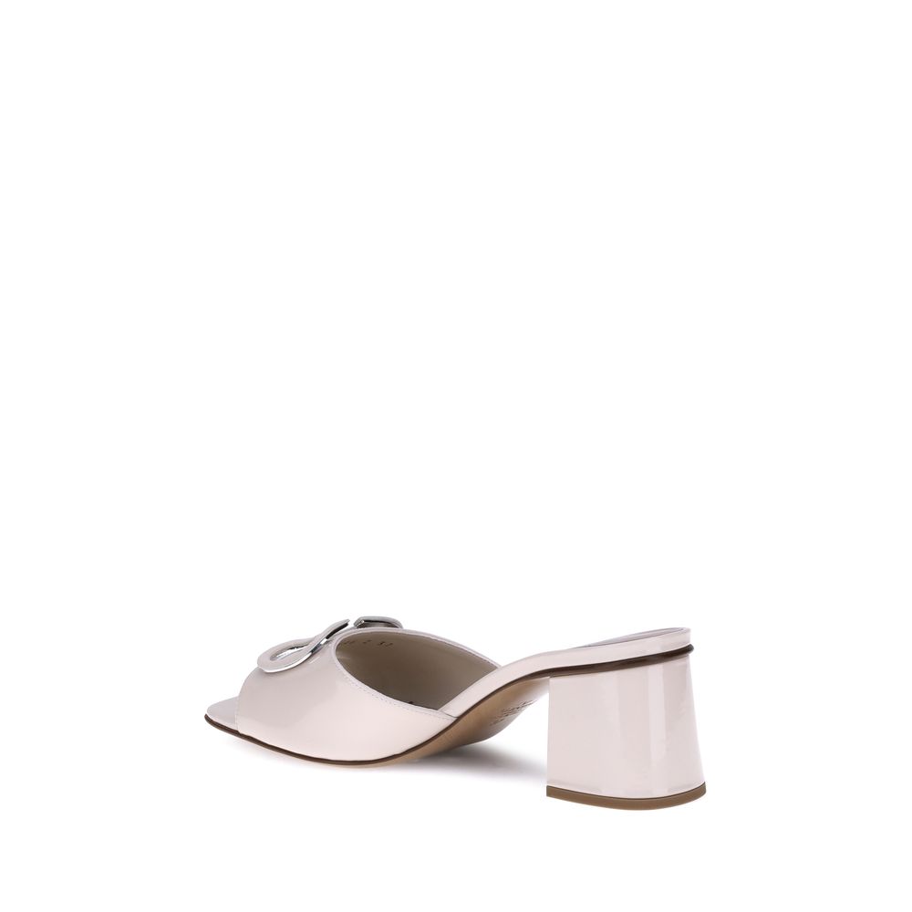 Valentino Garavani Cream Calf Leather Bos Taurus Flat Sandals | Regal Royce