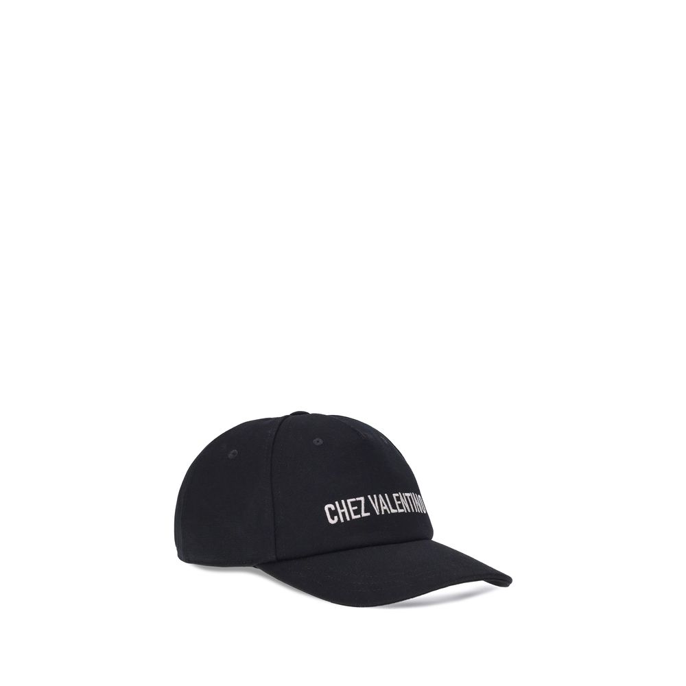 Valentino Garavani Black Cotton Cap (Baseball Hat) | Regal Royce