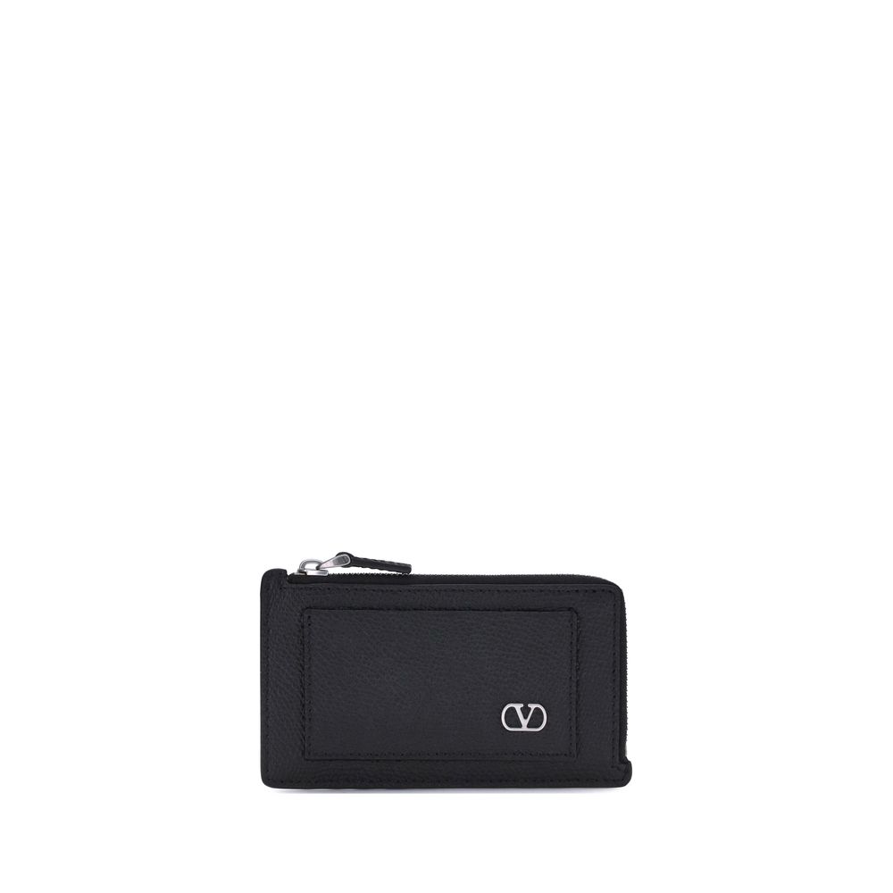 Valentino Garavani Black Calf Leather Bos Taurus Wallet | Regal Royce