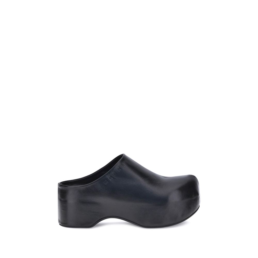 Marni Black Calf Leather Bos Taurus Clogs | Regal Royce