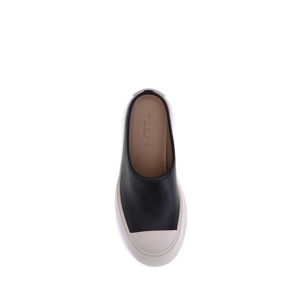Marni Black Rubber Mules | Regal Royce