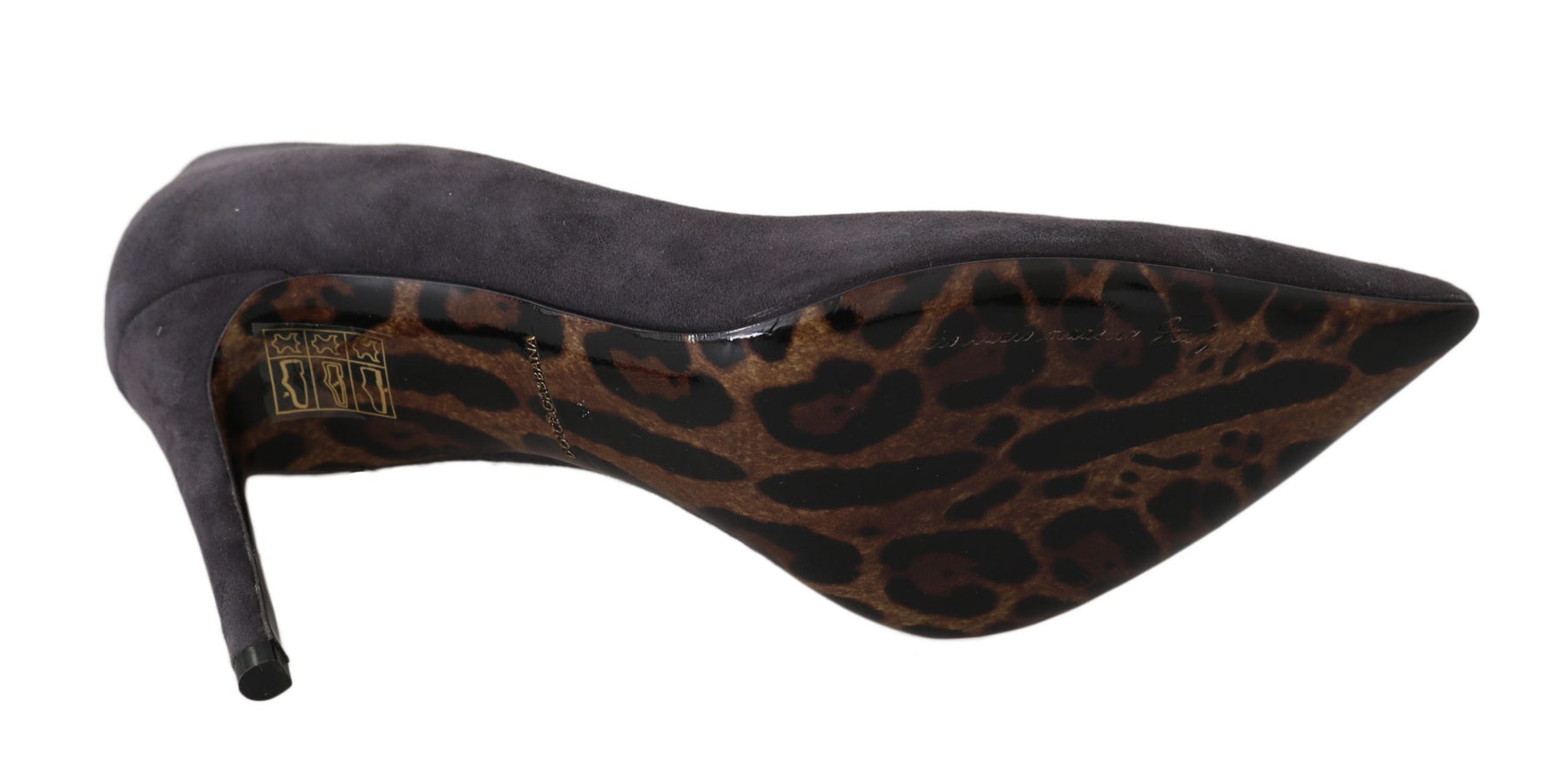 Dolce & Gabbana Gray Suede Leather Stiletto  Shoes Heels | Regal Royce