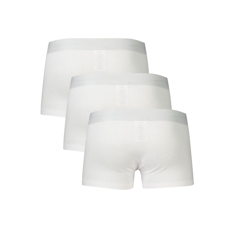 Bikkembergs White Polyester Men Boxer | Regal Royce