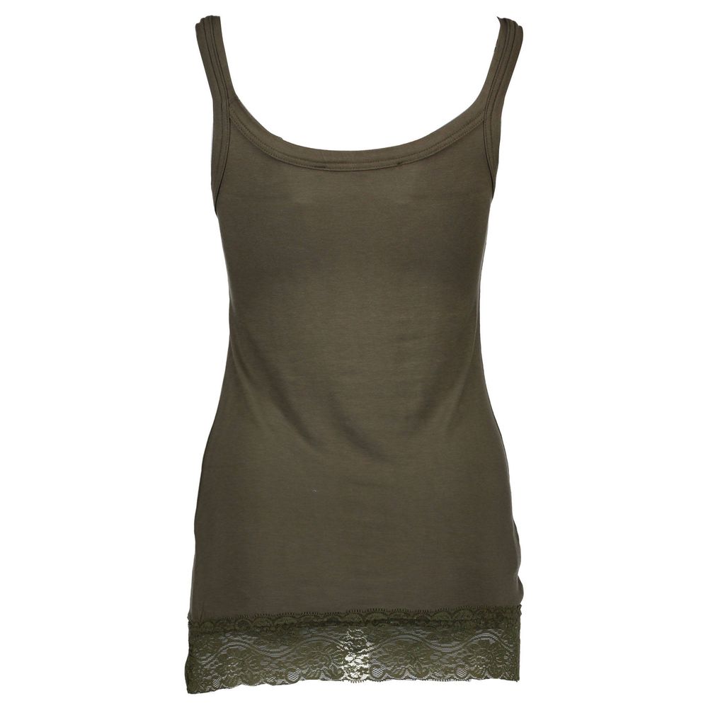 Silvian Heach Verde Cotton Women T-Shirt | Regal Royce