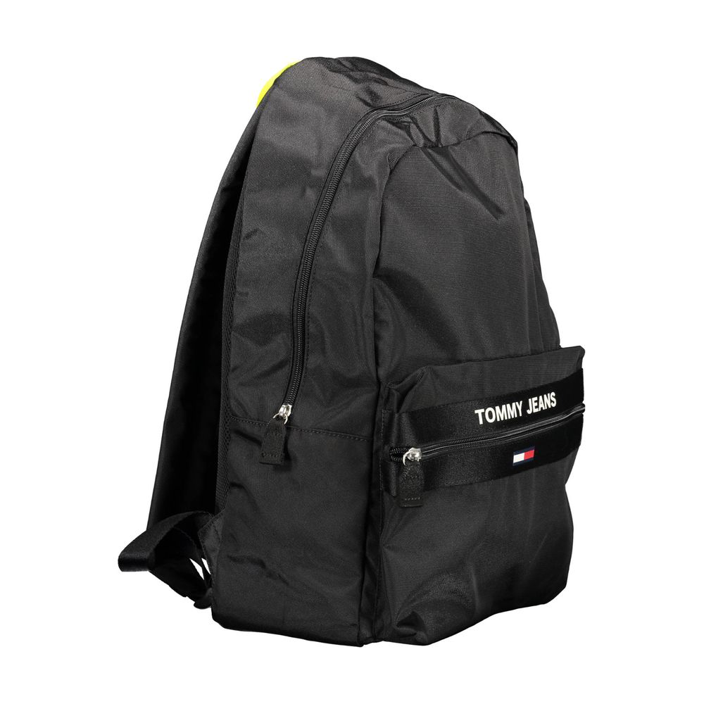 Tommy Hilfiger Black Recycled Polyester Men Backpack | Regal Royce