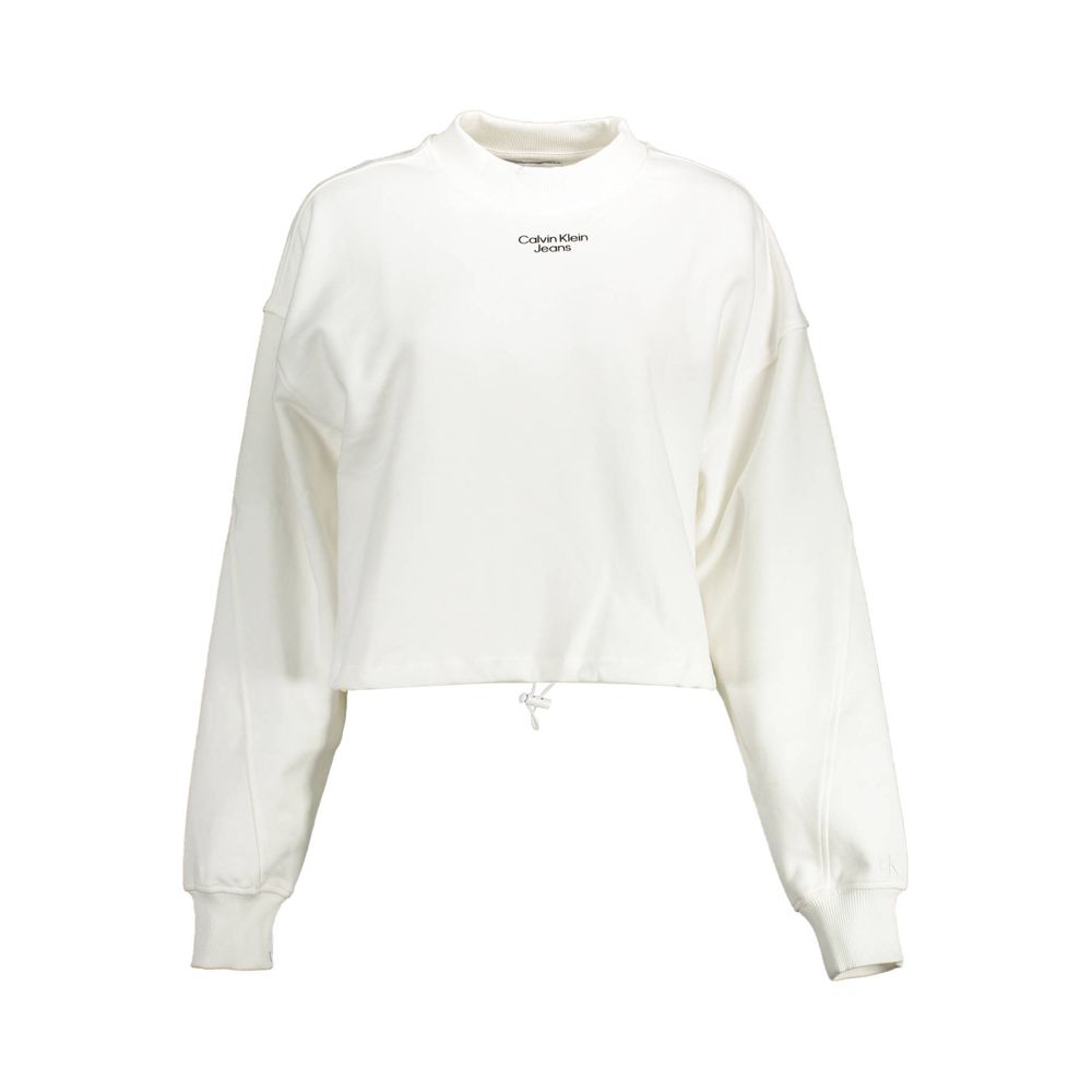 Calvin Klein Bianco Cotton Woman Sweatshirt | Regal Royce