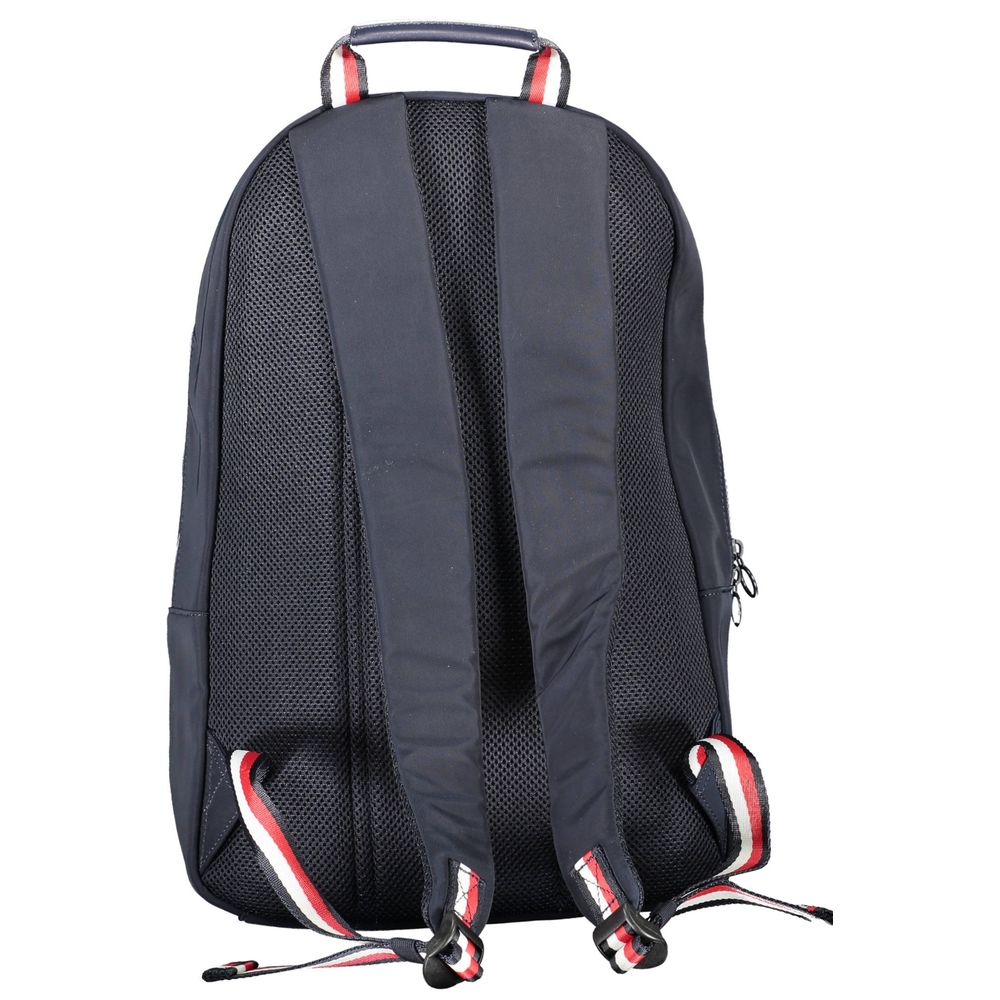 Tommy Hilfiger Blue Polyester Men Backpack | Regal Royce