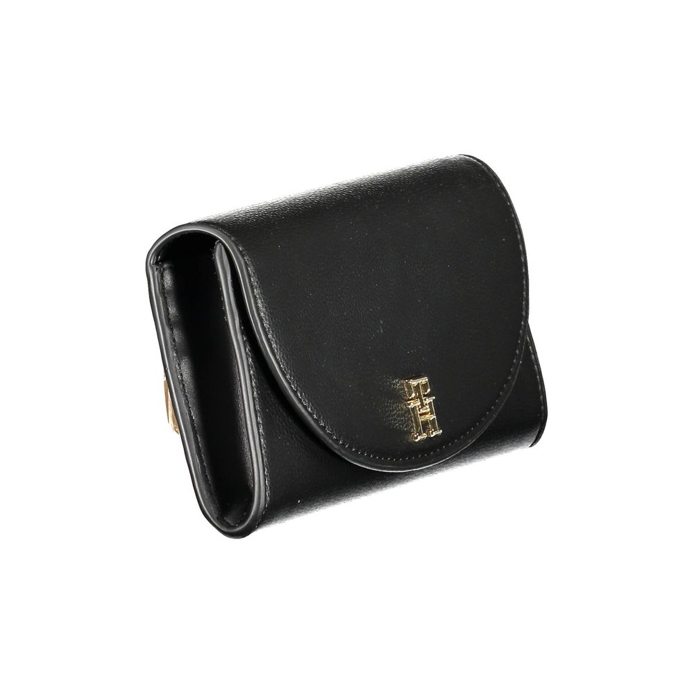 Tommy Hilfiger Black Polyurethane Women Wallet | Regal Royce